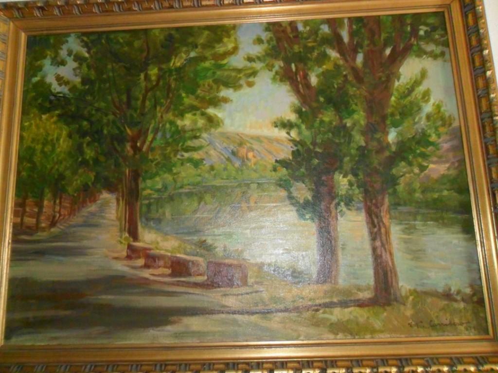 Vendo por 3.000 € cuadro al óleo de Enrique García Carrilero de 116 por 88 cm. Del Paseo de San Saturio de Soria (el pintor tiene una Calle en Soria). . Venta vendo cuadro al óleo de enrique garcía carrilero de segunda mano
