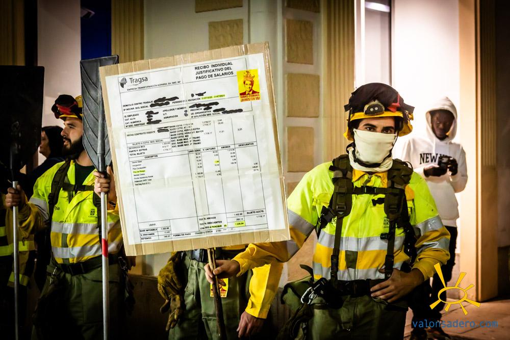 Manifestación bomberos forestales