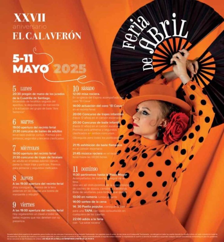 XXVII FERIA DE ABRIL “EL CALAVERÓN”: CONCURSO DE TRAJES DE FARALAES