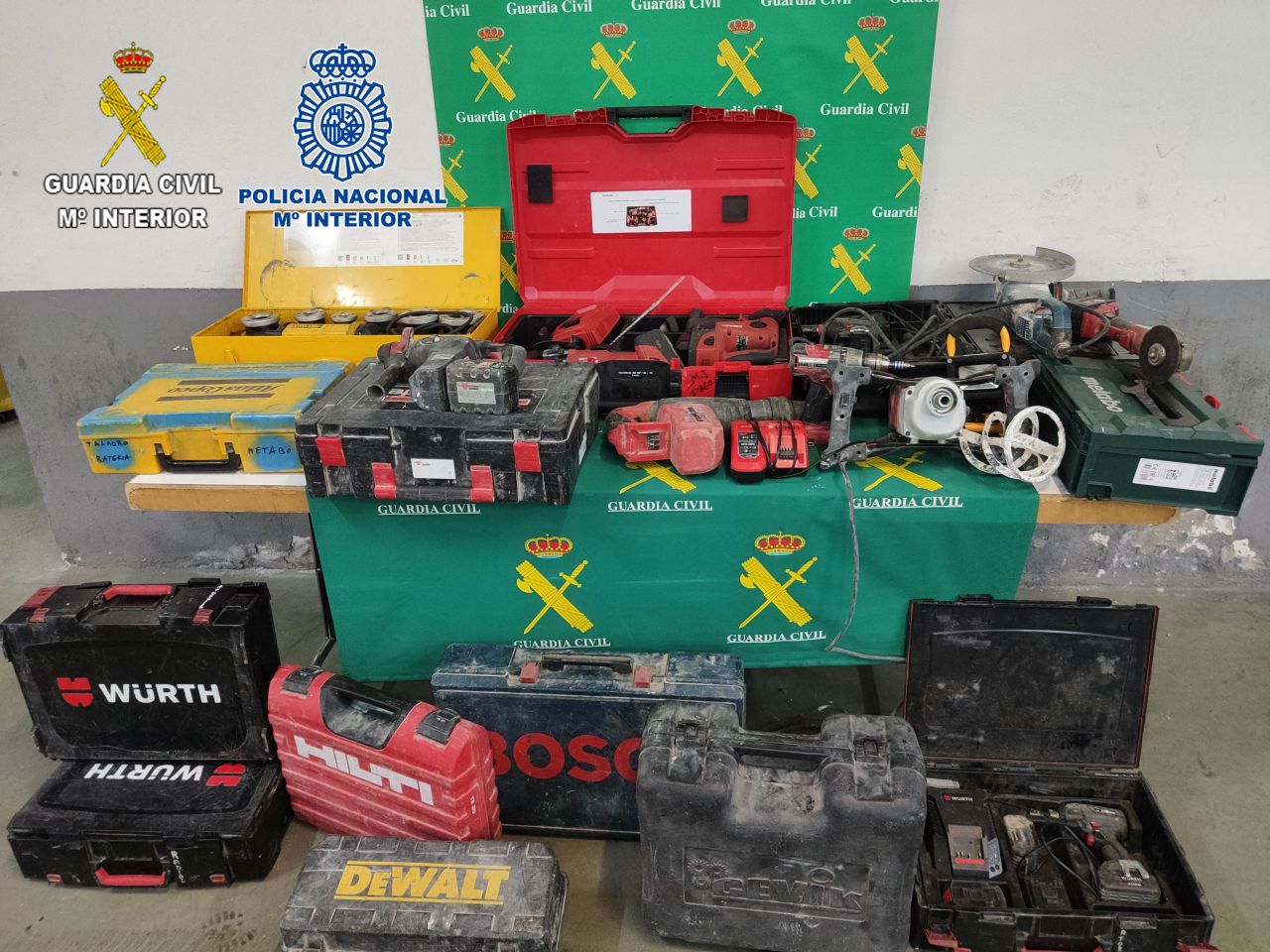 La Guardia Civil y la Policía Nacional detienen en Guadalajara a 4 personas por robo en el interior de vehículos