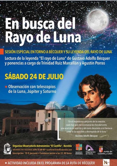 El próximo sábado 24 de julio Borobia celebra Jornada Bécquer Borobiana