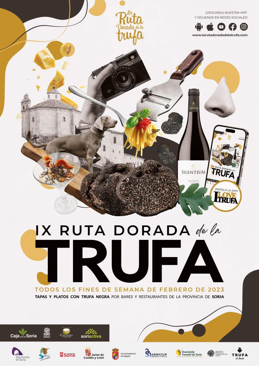 CAJA RURAL DE SORIA, SUS FUNDACIONES SORIACTIVA Y CIENTÍFICA Y BODEGAS CASTILLEJO DE ROBLEDO REGRESAN TODOS LOS FINES DE SEMANA DE FEBRERO DE 2024, CON LA DEGUSTACIÓN DE TAPAS EN LA DECIMA EDICIÓN DE LA “LA RUTA DORADA DE LA TRUFA”