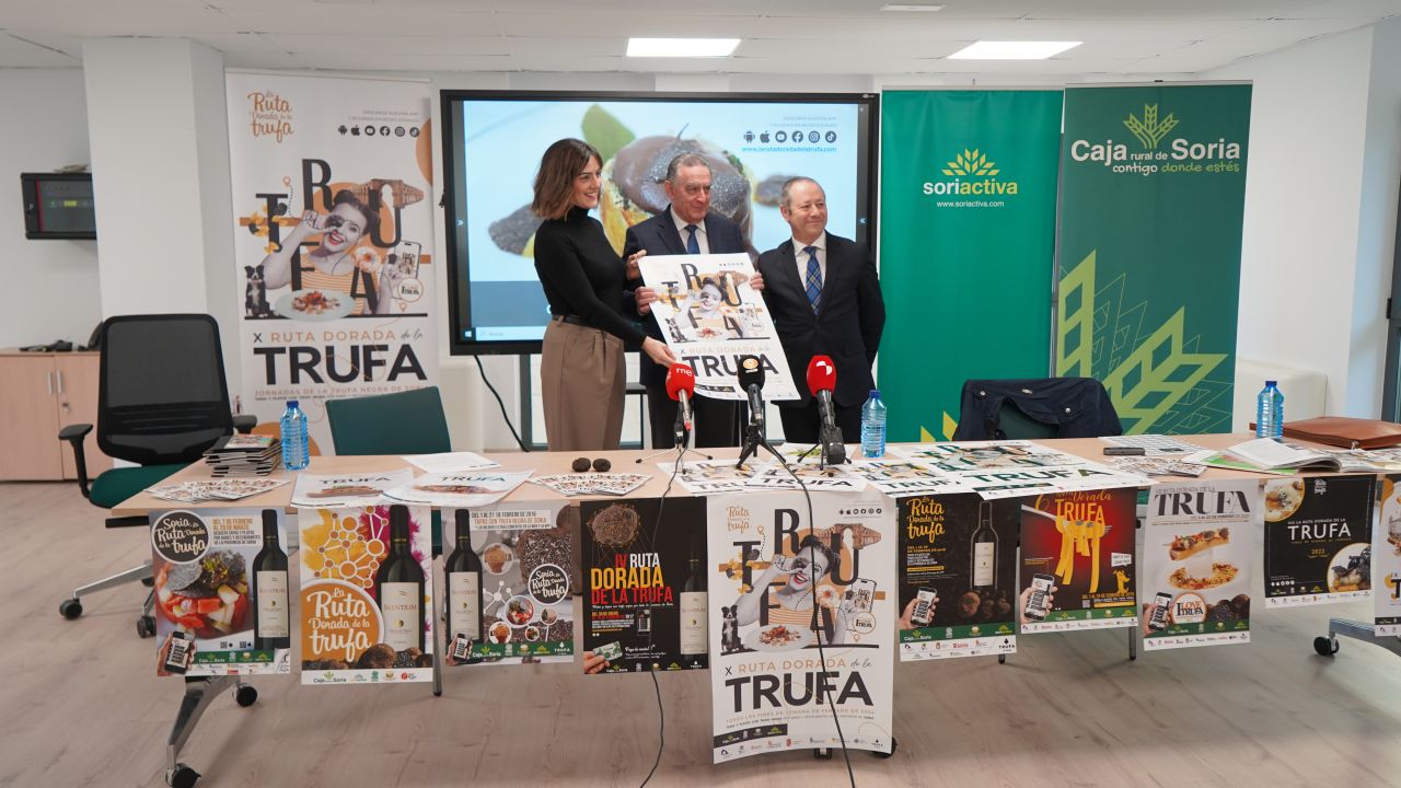 CAJA RURAL DE SORIA, SUS FUNDACIONES SORIACTIVA Y CIENTÍFICA Y BODEGAS CASTILLEJO DE ROBLEDO REGRESAN TODOS LOS FINES DE SEMANA DE FEBRERO DE 2024, CON LA DEGUSTACIÓN DE TAPAS EN LA DECIMA EDICIÓN DE LA “LA RUTA DORADA DE LA TRUFA”