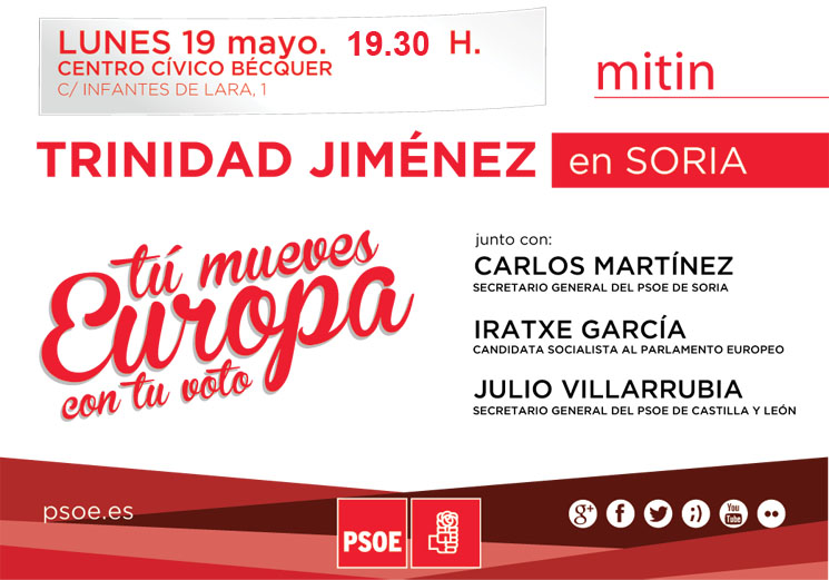 Acto central de la campaña socialista con la presencia de Trinidad Jiménez.
