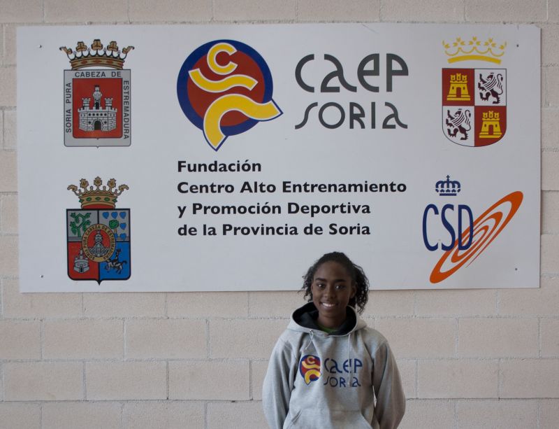 Brenda Mateo con la selección española para la Pruebas europeas de clasificación JJOO Juventud 