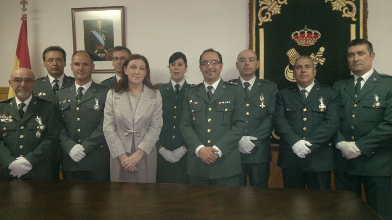 La Subdelegada del Gobierno preside un sencillo acto con motivo del aniversario de la fundación de la guardia civil