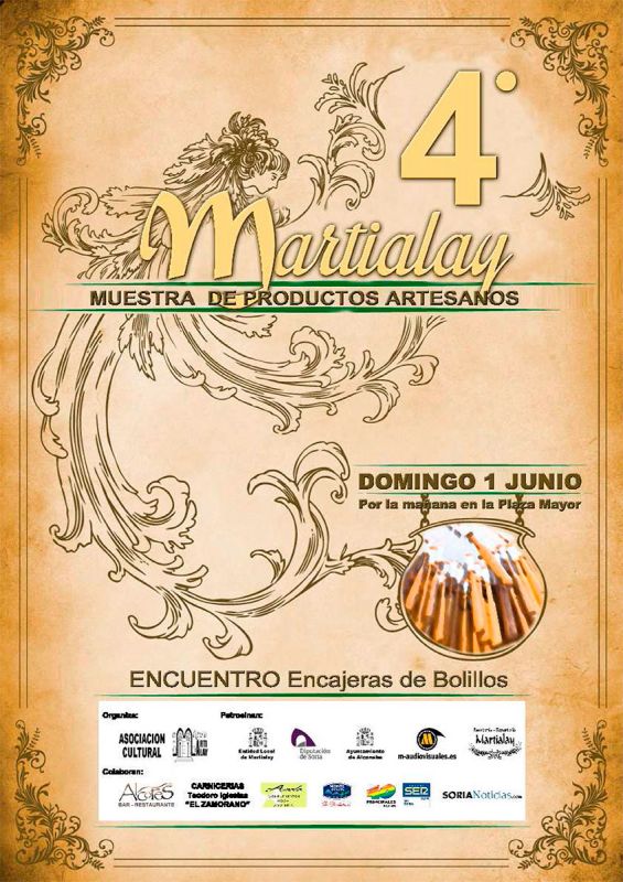 MARTIALAY CELEBRA EL PRÓXIMO DOMINGO DÍA 1 DE JUNIO SU 4ª MUESTRA DE PRODUCTOS ARTESANOS Y EL 4º ENCUENTRO DE ENCAJERAS DE BOLILLOS