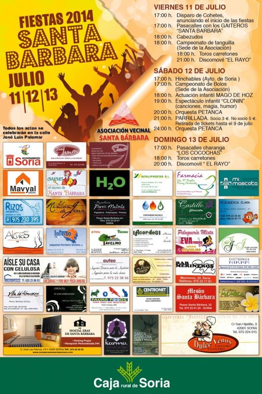 Fiestas del barrio de Santa Bárbara que son el 11, 12 y 13 de julio.