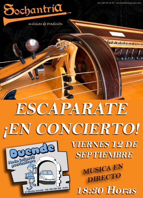 Duende Moda Infantil organiza este viernes un concierto del dúo Sochantría 