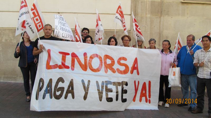 Concentración en Soria de la Plantilla de Linorsa
