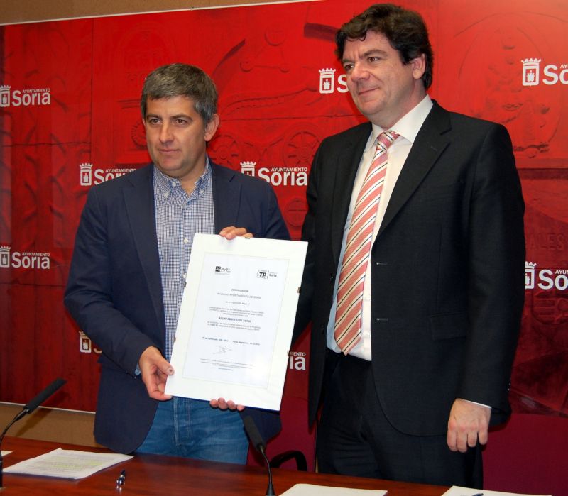 El Ayuntamiento de Soria obtiene la certificación  Tu Papel 21 de ASPAPEL