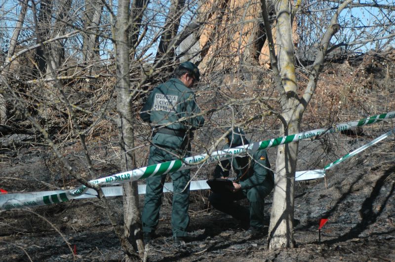 La Guardia Civil imputa a un vecino de Barcelona por un incendio en Pedrajas de San Esteban