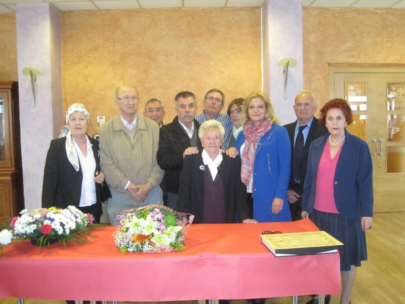 Homenaje de la Diputación de Soria a Petra Hernández Vicente con motivo de su centenario en Duruelo de la Sierra