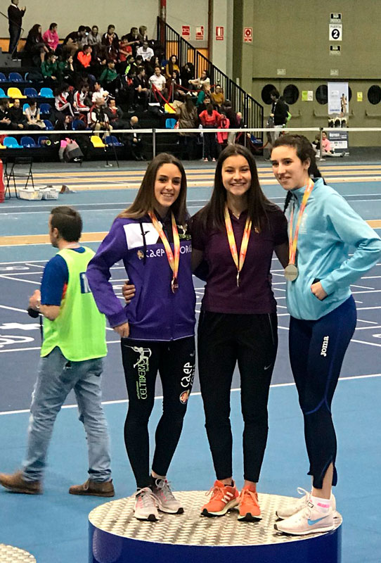 Medallas sorianas en campo a través y pista cubierta  Bronce para Ohiane Herrero en el Campeonato de España Sub 20.