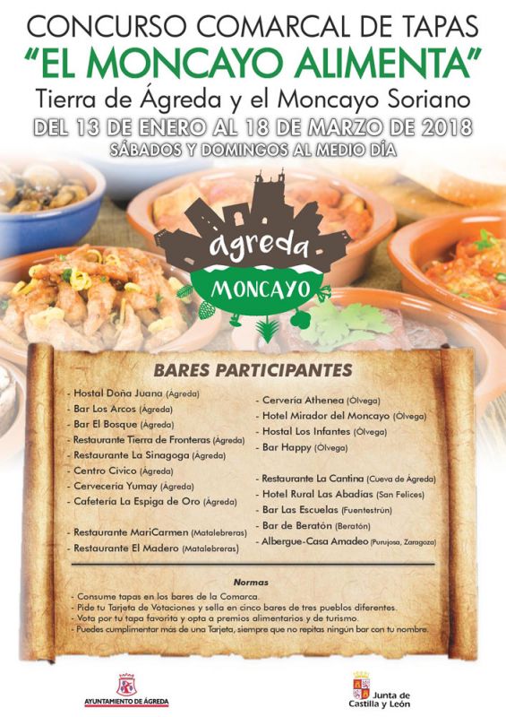 El Ayuntamiento de Ágreda organiza el Concurso Comarcal de Tapas 