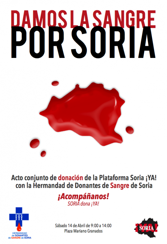 La Plataforma SoriaYA y la Hermandad de Donantes de Sangre realizarán mañana un acto de donación.