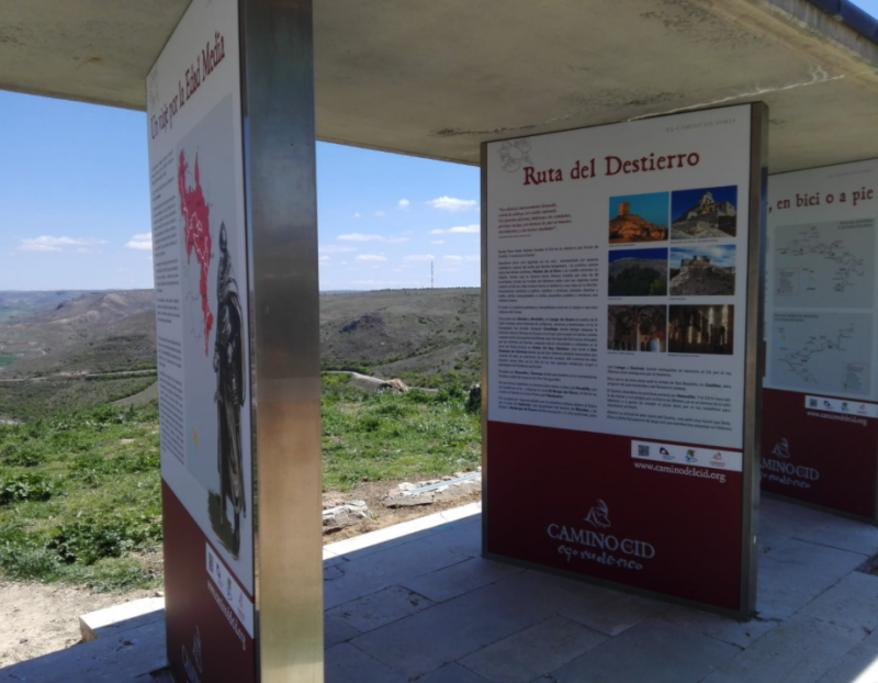 La Diputación de Soria destina 5.000 euros a la reparación y sustitución de varios paneles informativos del Camino del Cid en la zona de Medinaceli