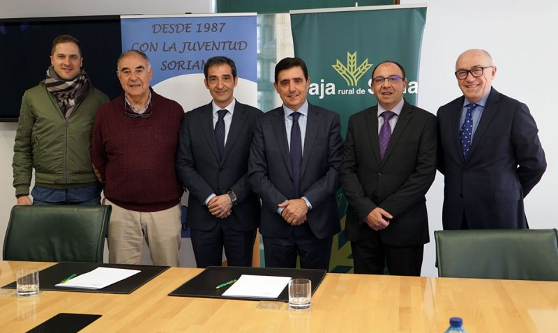 Caja Rural de Soria y el CD. Calasanz de Soria firman un convenio de colaboración para 2019