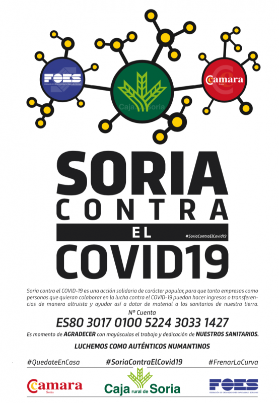 Caja Rural, FOES y la Cámara de Comercio lanzan la acción solidaria: SORIA CONTRA EL COVID-19