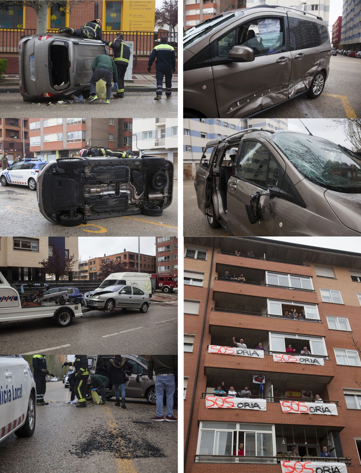 Aparatoso accidente sin heridos en la Avenida Valladolid.