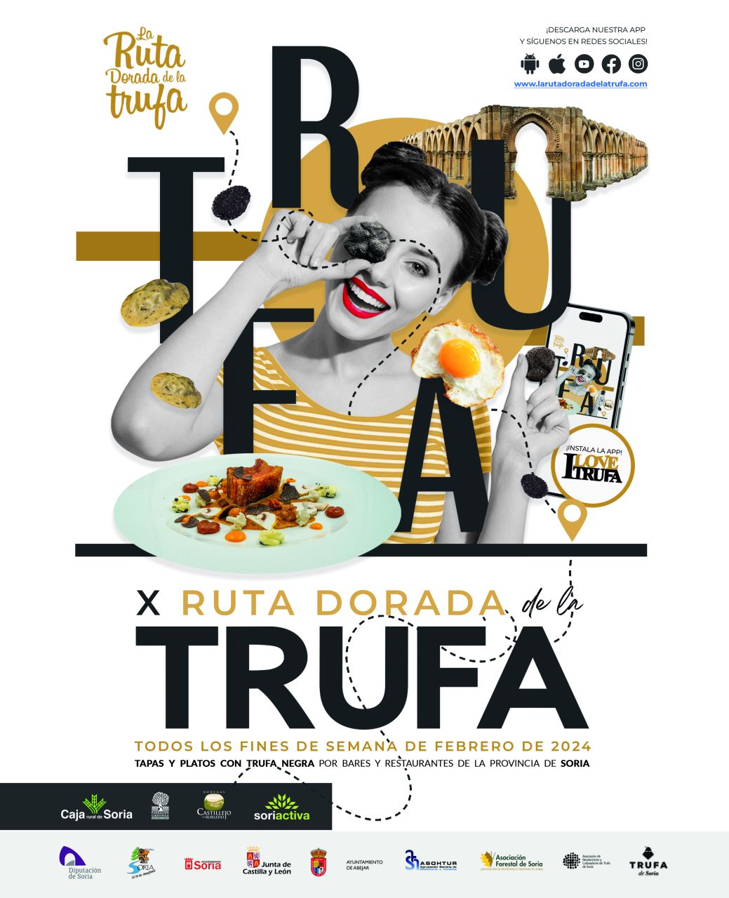 CAJA RURAL DE SORIA, SUS FUNDACIONES SORIACTIVA Y CIENTÍFICA Y BODEGAS CASTILLEJO DE ROBLEDO REGRESAN TODOS LOS FINES DE SEMANA DE FEBRERO DE 2024, CON LA DEGUSTACIÓN DE TAPAS EN LA DECIMA EDICIÓN DE LA “LA RUTA DORADA DE LA TRUFA”