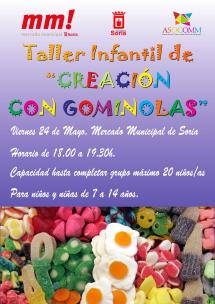 El Mercado Municipal prosigue con sus talleres infantiles y organiza uno de creación con gominolas