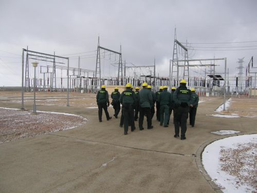 La Guardia Civil ha comenzado en Almazán una serie de ejercicios operativos para garantizar la seguridad del suministro eléctrico