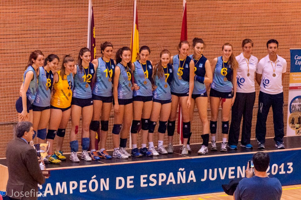 Tres jugadoras del CAEP Soria Voley, campeonas de España Juveniles