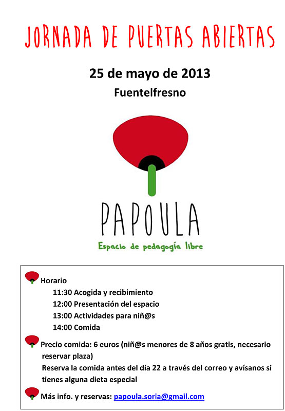 Jornada de Puertas Abiertas en Papoula, Escuela Libre de Soria